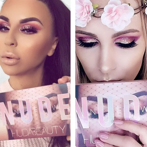 HUDA BEAUTY Nude Eyeshadow Palette with Pink and Gold Shades - Picture 11 of 14